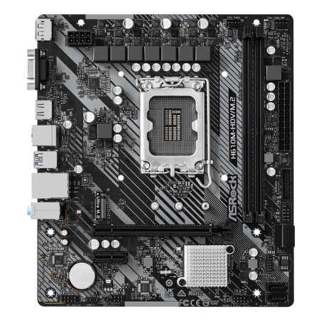 Placa base asrock 1700 h610m-hdv/m.2 r2.0 m-atx 2xddr4 4xsata6 2xusb 3.2 4xusb 2.0