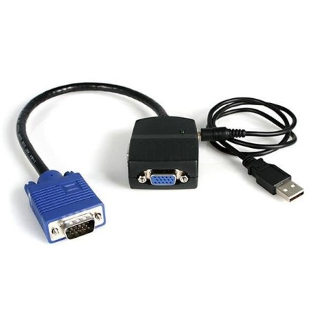 Startech duplicador vga 2p alimentacion usb cable splitter