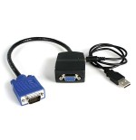 Startech duplicador vga 2p alimentacion usb cable splitter