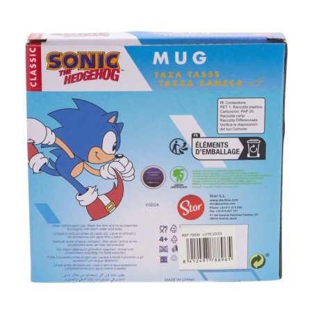 Sonic the hedgehog taza 3d sonic 385 ml