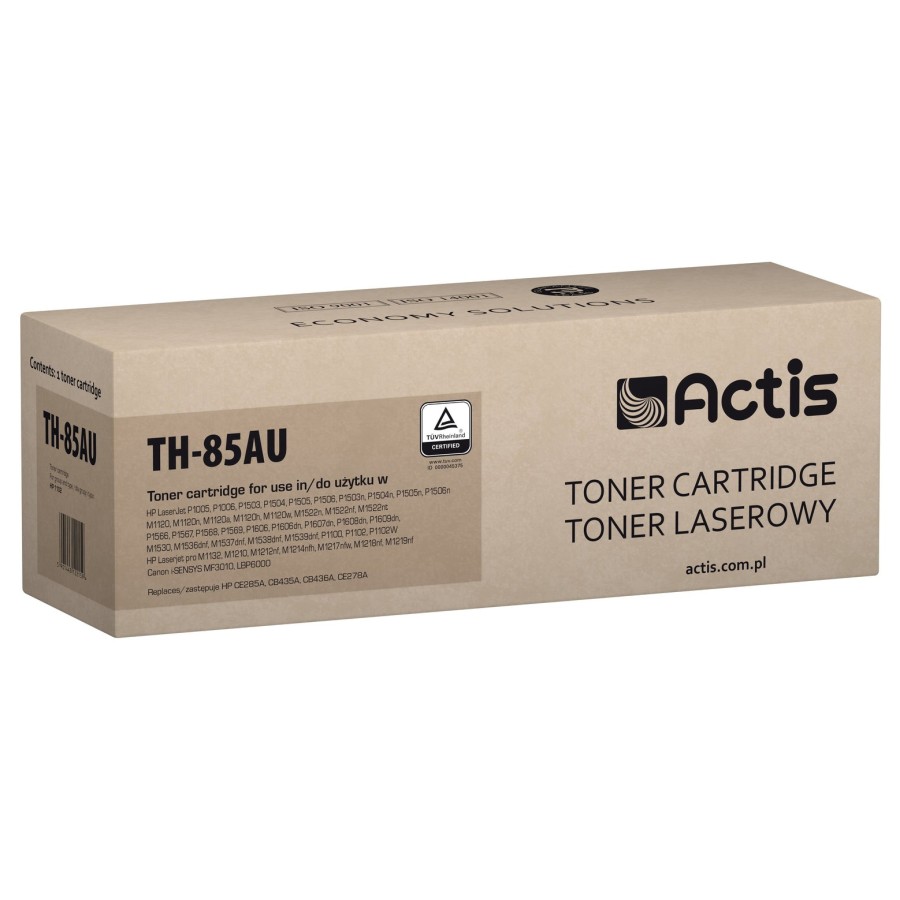 Actis th-85au tóner universal para impresoras hp, recambio hp ce285a, ce278a, cb435a, cb436a, estándar 2100 páginas negro