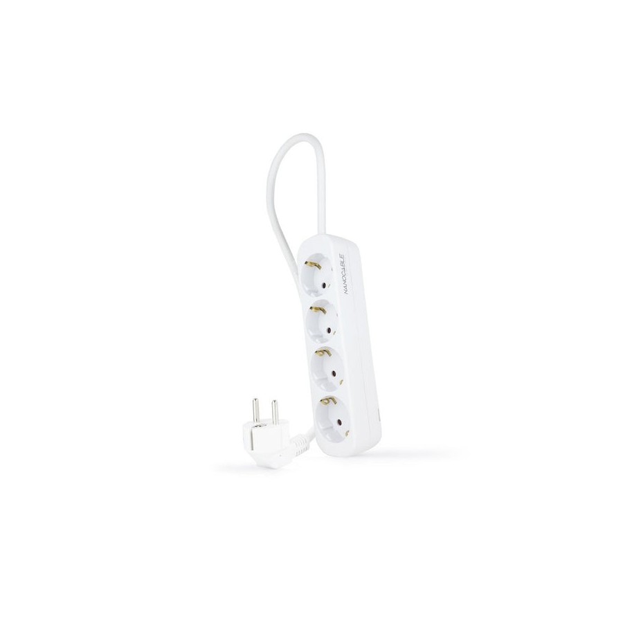 Nanocable regleta 4 tomas - 1.4m - blanco