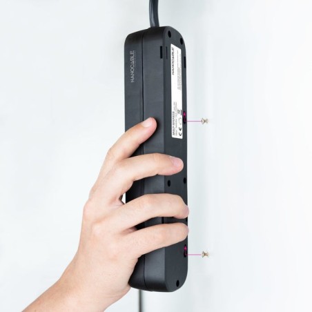 Nanocable regleta 4 tomas - 1.4m - negro