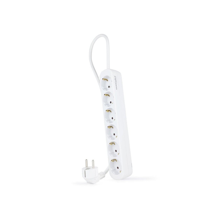 Nanocable regleta 6 tomas - 1.4m - blanco