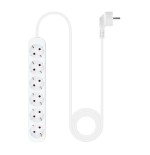Nanocable regleta 6 tomas - 1.4m - blanco