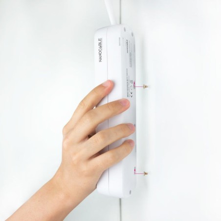 Nanocable regleta 6 tomas - 1.4m - blanco