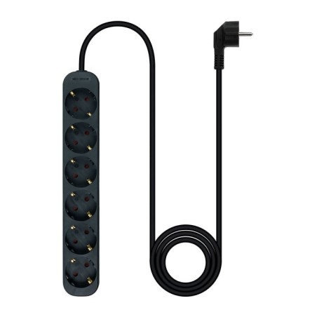 Nanocable regleta 6 tomas - 1.4m - negro