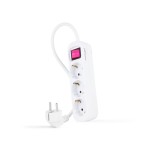 Nanocable regleta 3 tomas interruptor 1.4m - blanco