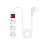 Nanocable regleta 3 tomas interruptor 1.4m - blanco