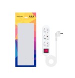Nanocable regleta 3 tomas interruptor 1.4m - blanco