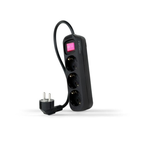 Nanocable regleta 3 tomas interruptor 1.4m - negro