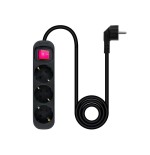 Nanocable regleta 3 tomas interruptor 1.4m - negro