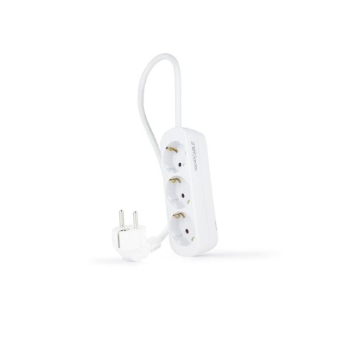 Nanocable regleta 3 tomas - 1.4m - blanco