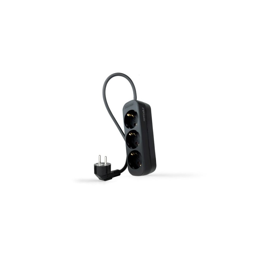 Nanocable regleta 3 tomas - 1.4m - negro