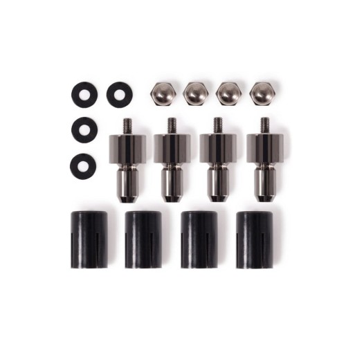 Alphacool core push mounting 25mm m3/m4/unc 6-32 set 4x, montaje/montaje negro/plateado, 25 mm 15725