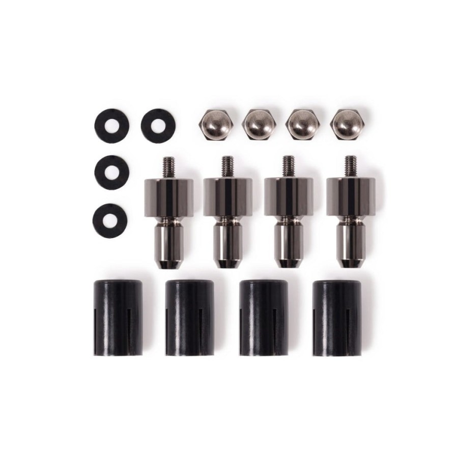 Alphacool core push mounting 25mm m3/m4/unc 6-32 set 4x, montaje/montaje negro/plateado, 25 mm 15725