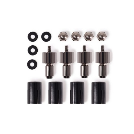 Alphacool core push mounting 25mm m3/m4/unc 6-32 set 4x, montaje/montaje negro/plateado, 25 mm 15725