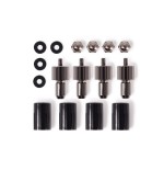 Alphacool core push mounting 25mm m3/m4/unc 6-32 set 4x, montaje/montaje negro/plateado, 25 mm 15725