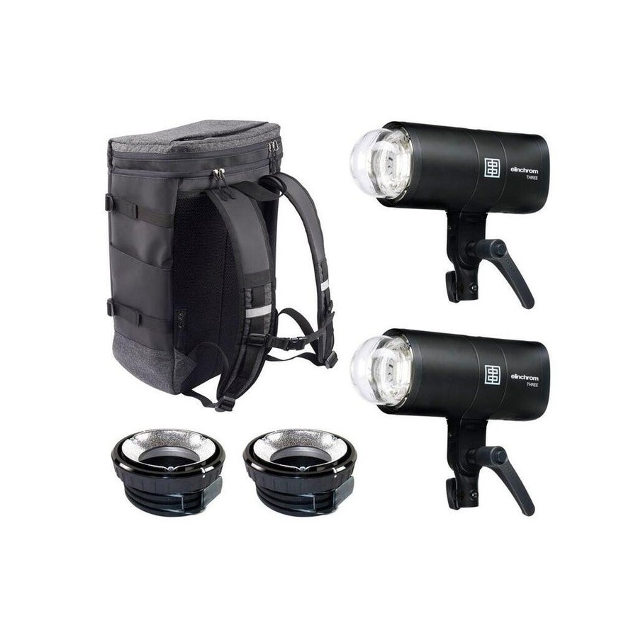 Flash elinchrom tres kit dual  de cámara