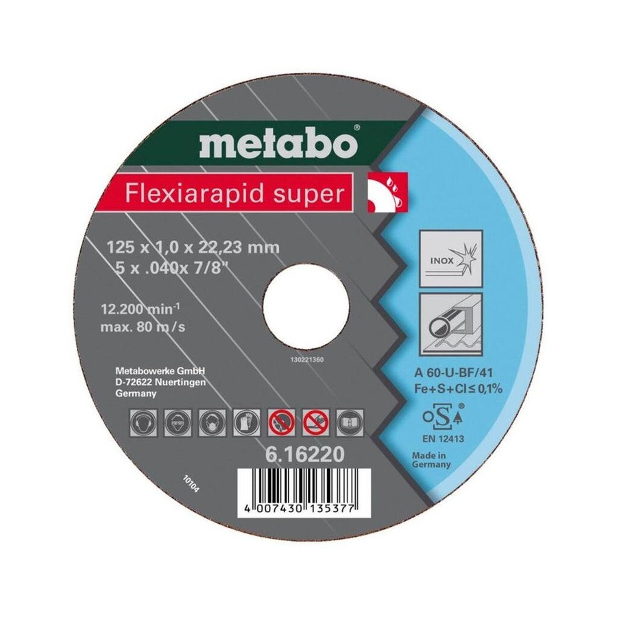 Metabo flexiarapid super 180x1.6 x22.23 inox