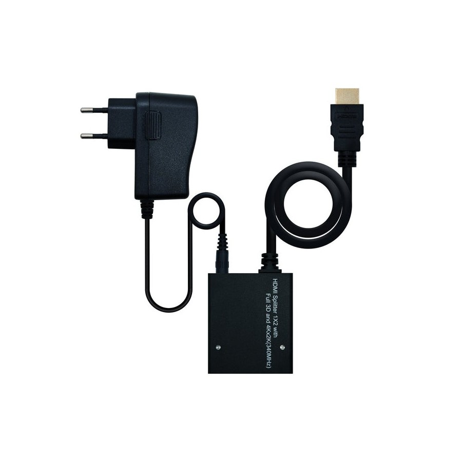 Nanocable duplicador hdmi alta velocidad para 2 dispositivos con alimentacion