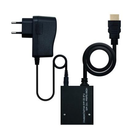Nanocable duplicador hdmi alta velocidad para 2 dispositivos con alimentacion