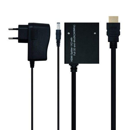 Nanocable duplicador hdmi alta velocidad para 2 dispositivos con alimentacion