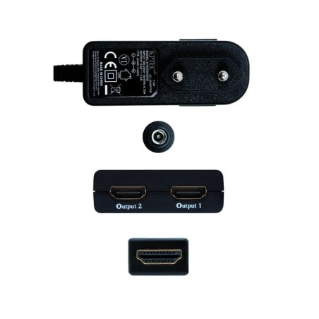 Nanocable duplicador hdmi alta velocidad para 2 dispositivos con alimentacion