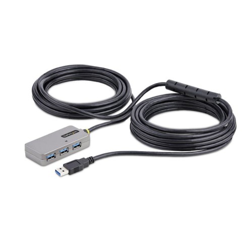 Hub startech.com u01043-usb-extender de interfaz usb 3.2 gen 1 [3.1 gen 1] type-a 5000 mbit/s negro, plata