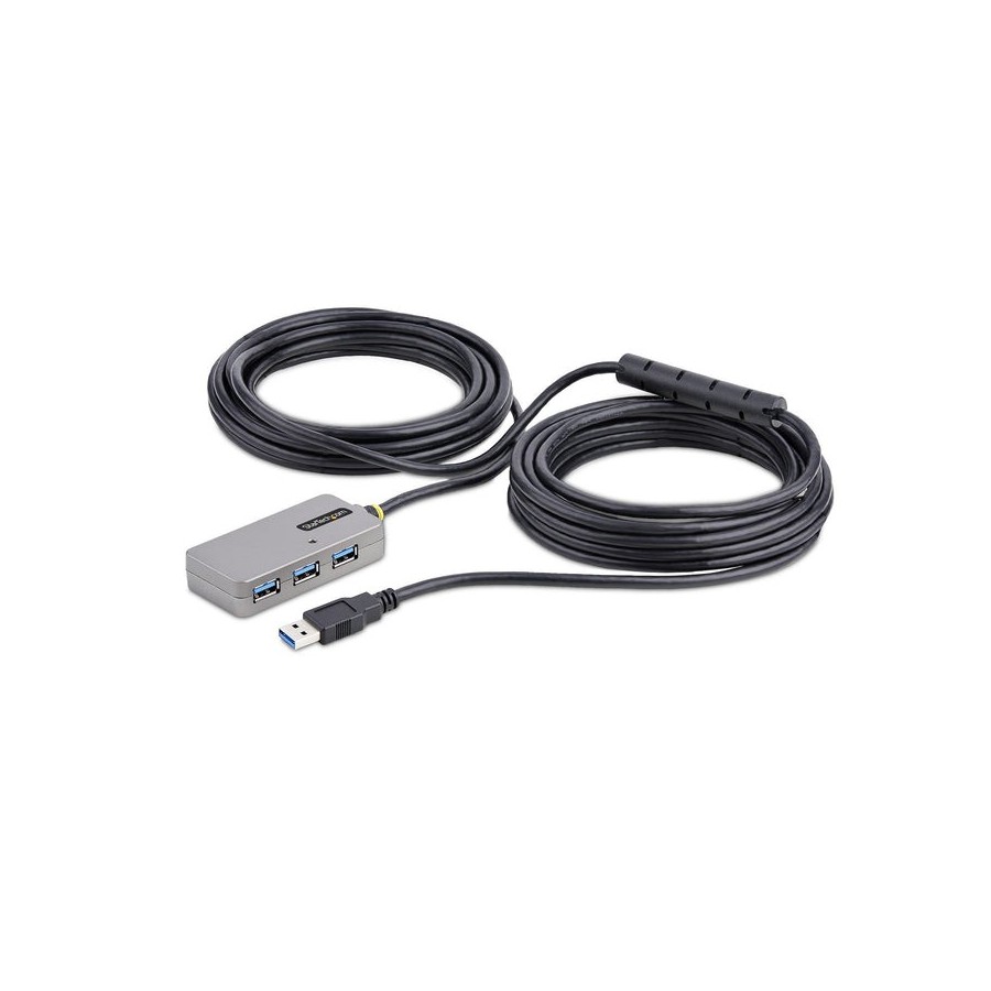 Hub startech.com u01043-usb-extender de interfaz usb 3.2 gen 1 [3.1 gen 1] type-a 5000 mbit/s negro, plata