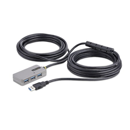 Hub startech.com u01043-usb-extender de interfaz usb 3.2 gen 1 [3.1 gen 1] type-a 5000 mbit/s negro, plata