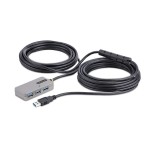 Hub startech.com u01043-usb-extender de interfaz usb 3.2 gen 1 [3.1 gen 1] type-a 5000 mbit/s negro, plata