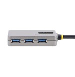 Hub startech.com u01043-usb-extender de interfaz usb 3.2 gen 1 [3.1 gen 1] type-a 5000 mbit/s negro, plata