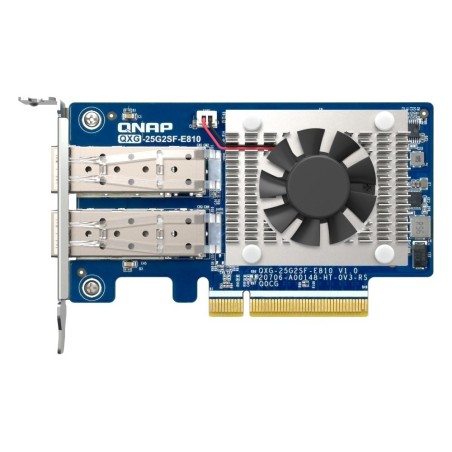 Qnap qxg-25g2sf-e810 adaptador y tarjeta de red interno fibra 25000 mbit/s