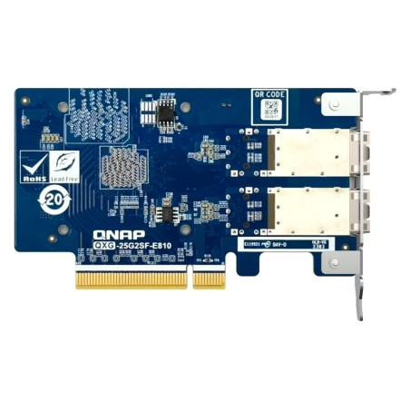 Qnap qxg-25g2sf-e810 adaptador y tarjeta de red interno fibra 25000 mbit/s