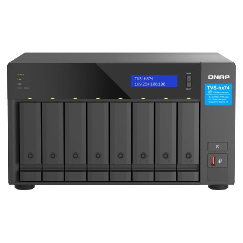 Nas qnap tvs-h874t-i9-64g servidor de almacenamiento torre ethernet negro