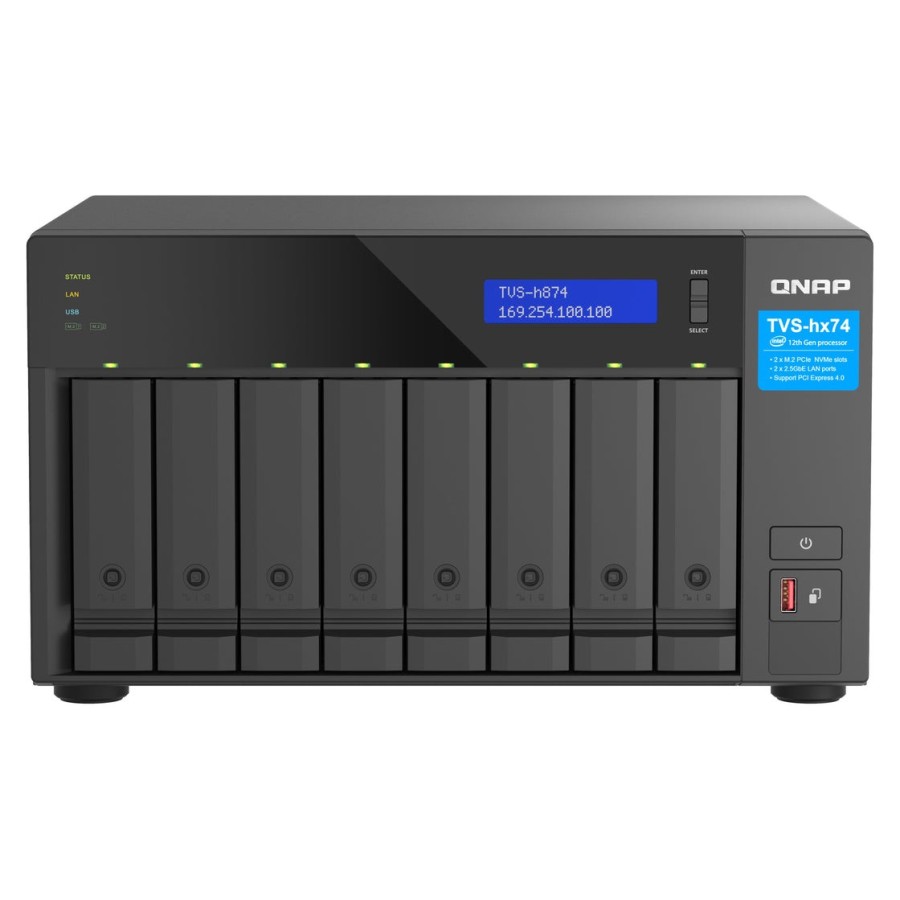 Nas qnap tvs-h874t-i9-64g servidor de almacenamiento torre ethernet negro