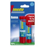 Imedio pack de 2 barras de pegamento 1x 21grs + 1x 8.2grs - sin disolventes - lavable - apto para uso escolar