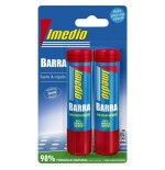 Imedio pack de 2 barras de pegamento de 21grs - sin disolventes - lavable - apto para uso escolar