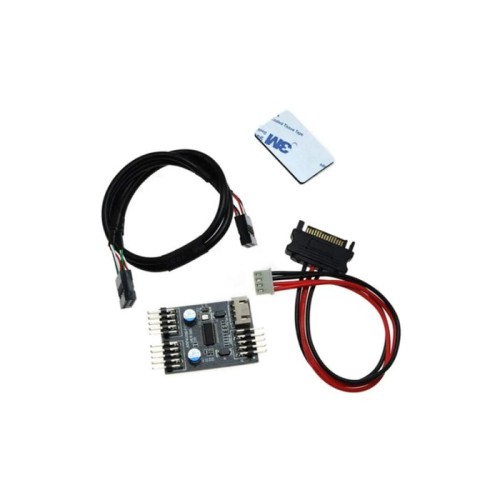 Adaptador usb 9 pin a 1 o 2 usb 2.0 30 cm  tooq 2 x usb 9 pines a 1 x usb 9 pines/ alimentación 5v sata