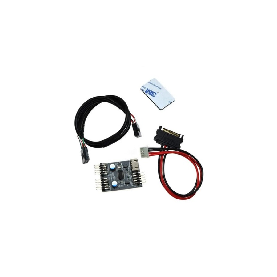 Adaptador usb 9 pin a 1 o 2 usb 2.0 30 cm  tooq 2 x usb 9 pines a 1 x usb 9 pines/ alimentación 5v sata