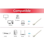Equip cable de red apantallado s/ftp  categoria 6a/10g pimf  losh 10m color blanco