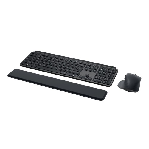 Teclado alemán + ratón logitech mx keys s combo rf wireless + bluetooth qwertz grafito