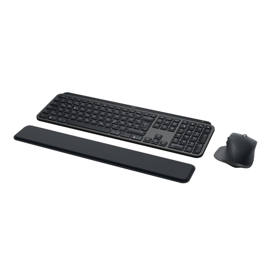 Teclado alemán + ratón logitech mx keys s combo rf wireless + bluetooth qwertz grafito
