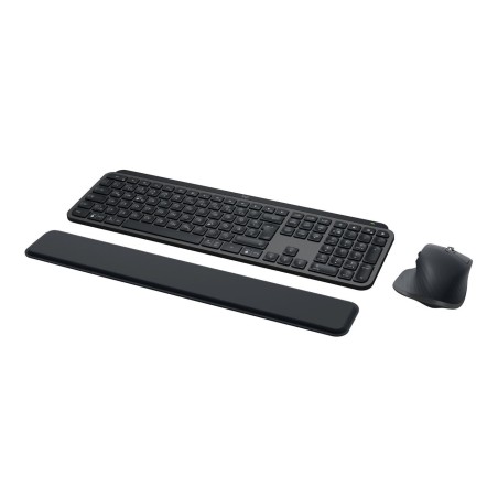 Teclado alemán + ratón logitech mx keys s combo rf wireless + bluetooth qwertz grafito