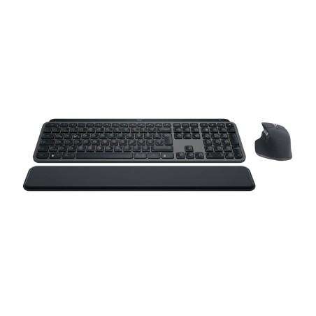 Teclado alemán + ratón logitech mx keys s combo rf wireless + bluetooth qwertz grafito