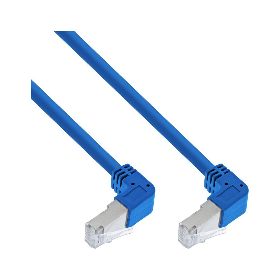 Inline® cable de red two side down angled, s/ftp, cat.6, 250mhz, pvc, 1.50m