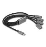 Delock 64210 hub 4-port usb  2.0 cable usb-c 60cm