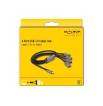 Delock 64210 hub 4-port usb  2.0 cable usb-c 60cm