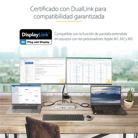 Startech docking station kvm usb-c para portátil